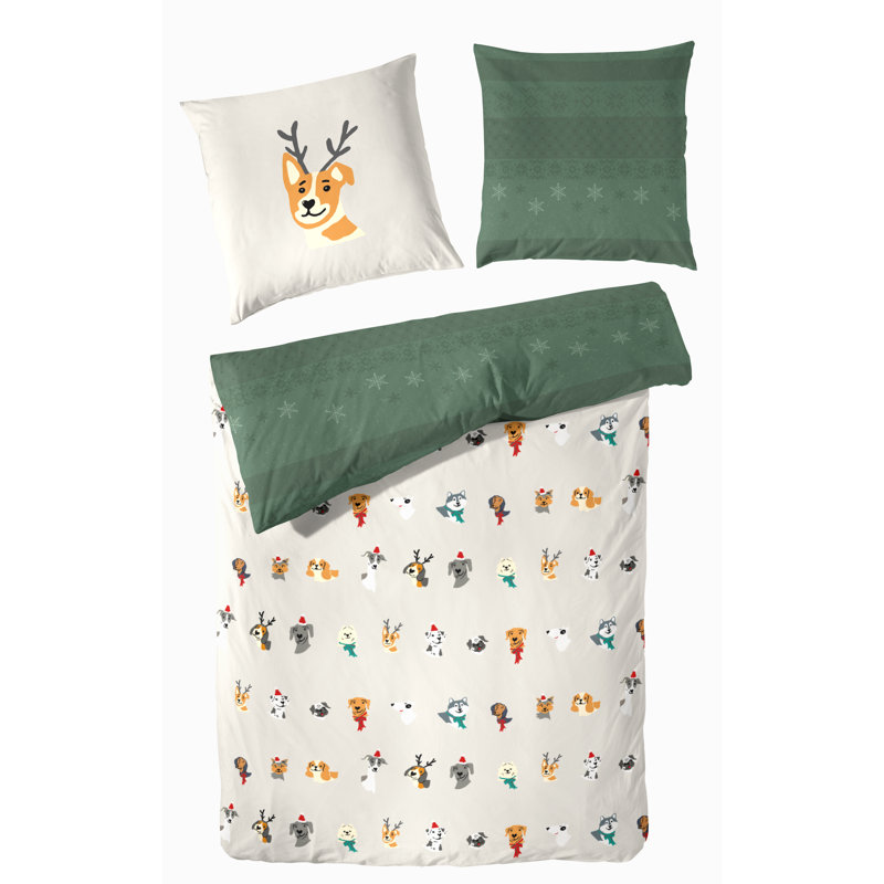 Anyla Cotton Abstract Duvet Cover Set with Pillow Shams, 155 x 220cm Duvet Cover + 1 Standard Pillowcase
