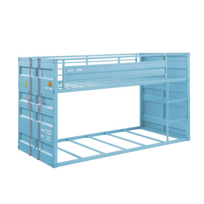 ACME Cargo Bunk Bed (Twin/Twin), Aqua Finish