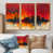 Toile avec cadre flottant or