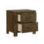 Table de chevet 1Pc de meubles de chambre à coucher à l'esthétique rustique 2X tiroirs 1Pc