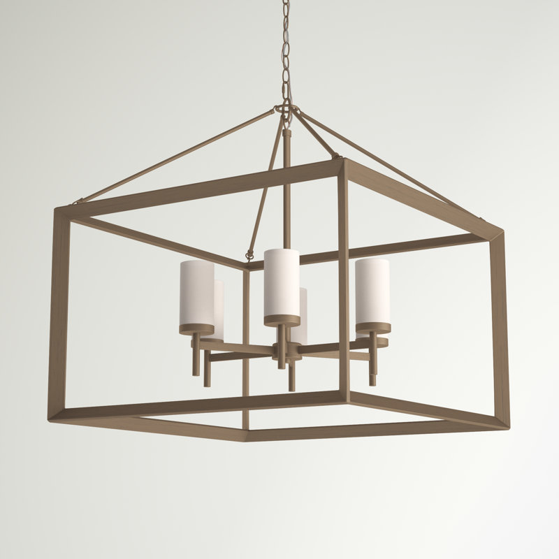 Averee 6 - Light Dimmable Chandelier, Matte Black, Clear