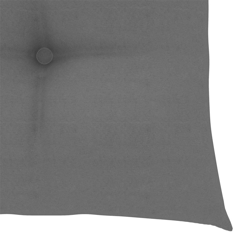 Chaise de patio en teck avec coussins Dorathy, Gris