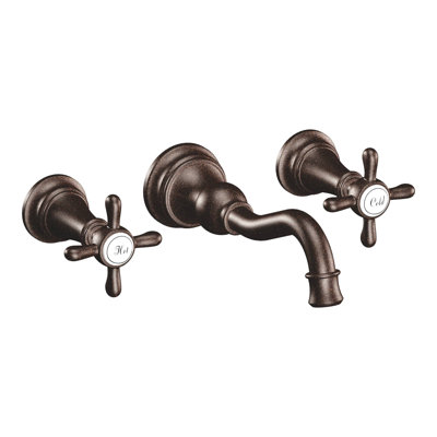 Weymouth Wall Mounted Bathroom Faucet with Drain Assembly