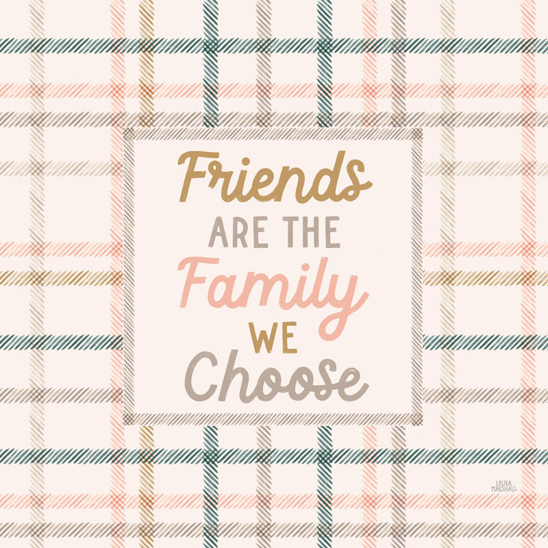 «Festive Friendsgiving V» par Laura Marshall - reproduction, H 12 po x l 12 po, Toile tendue