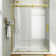 55" - 59" W x 75" H Single Sliding Frameless Shower Door Rectangular Rail