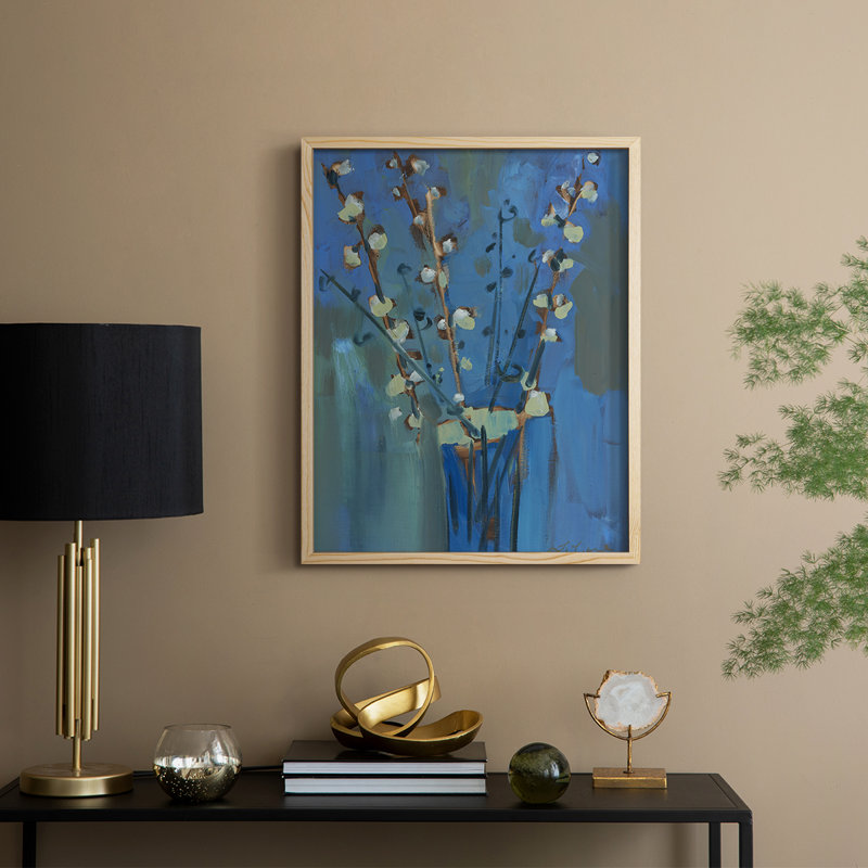 Winter Willow II, reproduction encadrée - bois massif, 11'' H x 9'' W
