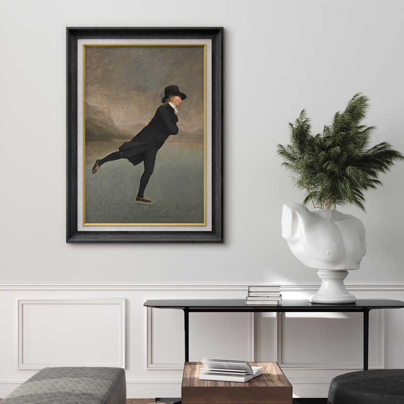 «Classic Gentleman Ice Skater», œuvre d'art classique, impression de giclée sur toile encadrée, H 36 po x l 26 po x P 1,5 po