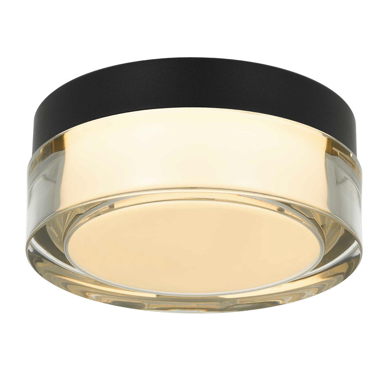 Plafonnier encastré à DEL noir de 6 pouces, éclairage intelligent 900 lumens 14W, 3 variations de température de couleur 3000K / 4000K / 5000K, fonctionnalité à intensité variable, diffuseur en acrylique, configuration sans tracas, pour