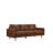 Hundley Full-Grain Leather Sofa, Brown