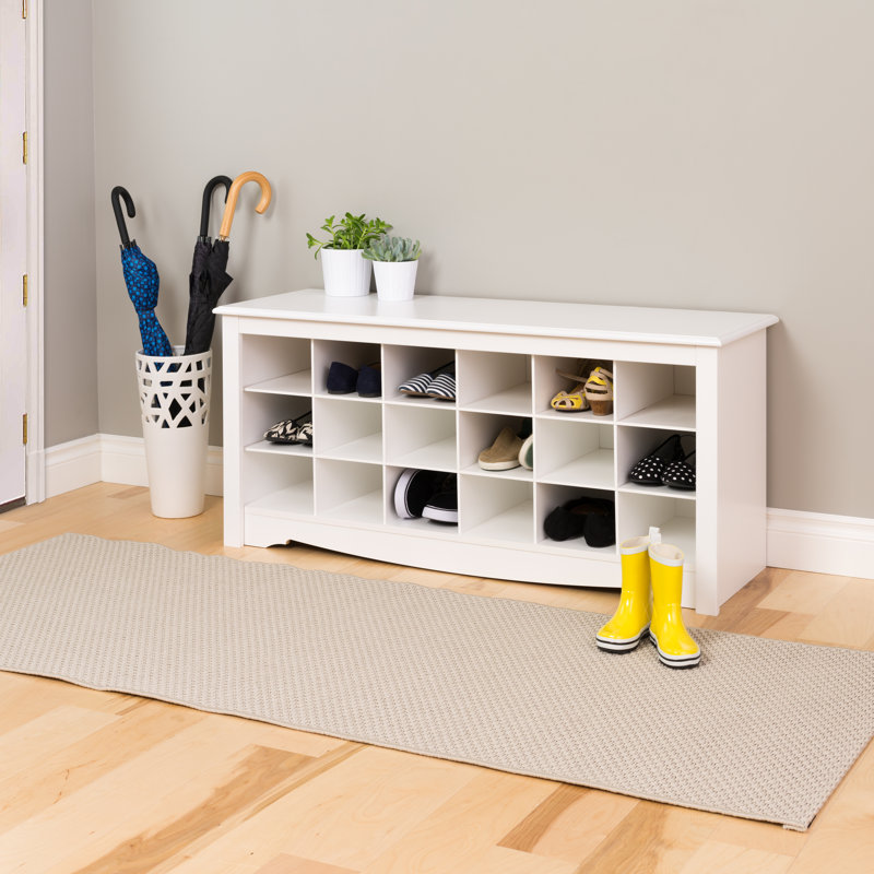 Stearn Storage Bench, White