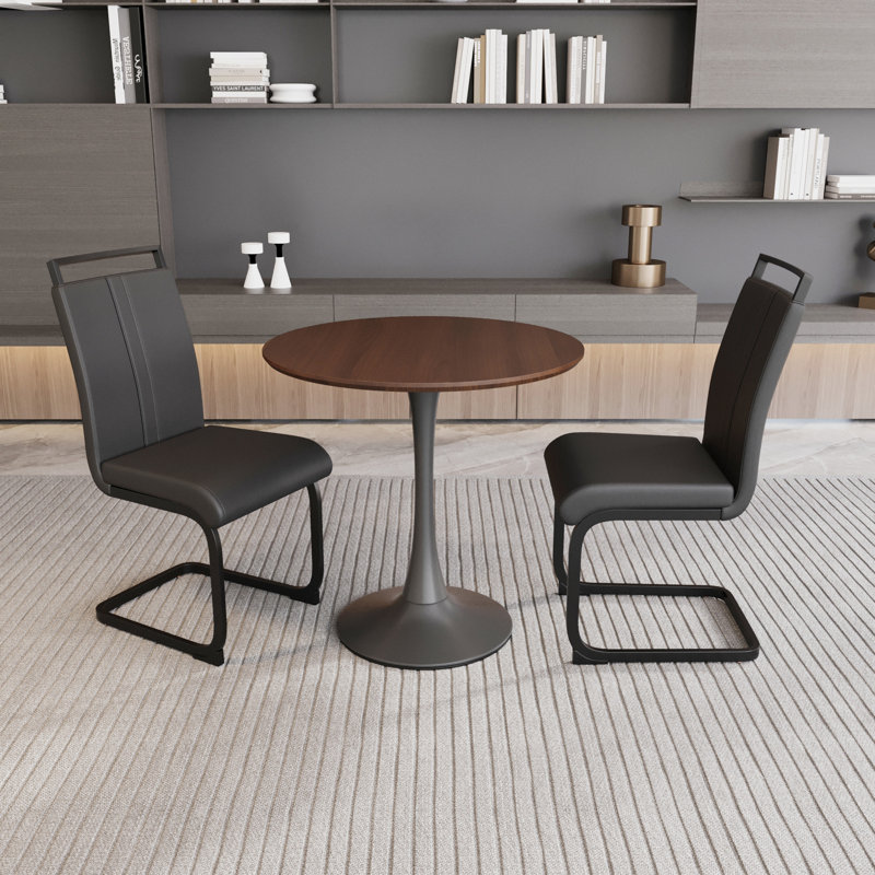 31.5 " Walnut Circular Dining Table