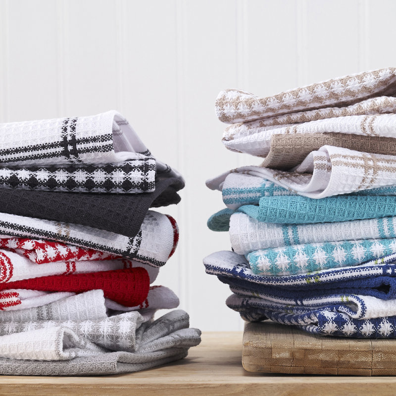 T-fal Flat Waffle Kitchen Dishcloth Set, Breeze