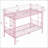 Twin Over Twin Metal Bunk Bed - Sturdy Pink Frame No Box Spring Needed for Shared Bedrooms-2014875631