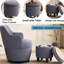 Fauteuil d'appoint pivotant à 360 ° avec - bleu, rembourré, pour le confort-984105941