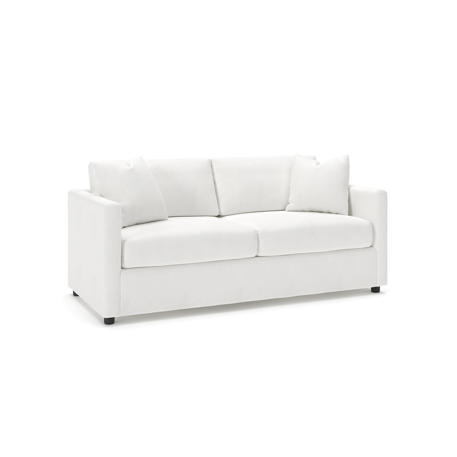 Godwin 75'' Upholstered Sofa, Classic Bleach White Twill