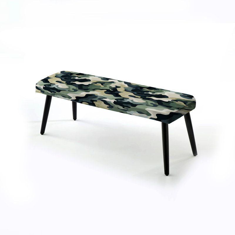 Banc industriel rembourré camouflage noir Industrial Edge