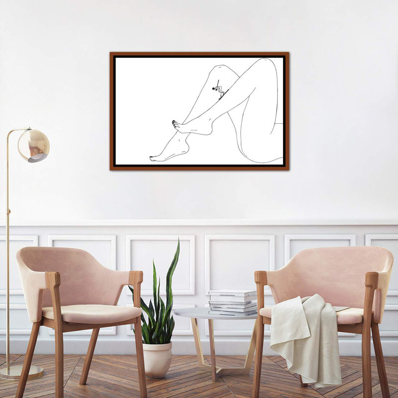 «Downhill», reproduction d'art, H 26 po x l 40 po x 1,5 po, Cadre bois classique