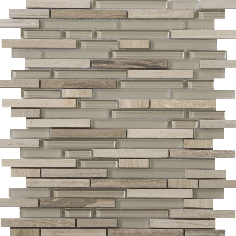 Lucente Campo 12 in. x 13 in. Glossy/Matte Glass Wall Tile (10.72 sq. ft./Case), Certosa