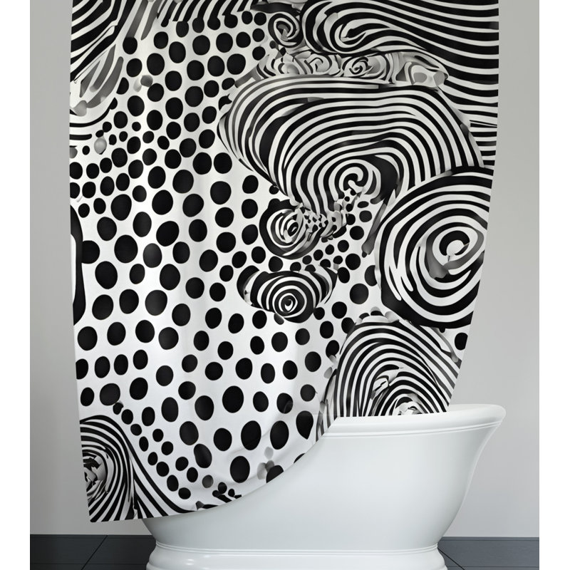 Kadin Abstract Shower Curtain, 72" H x 70" W