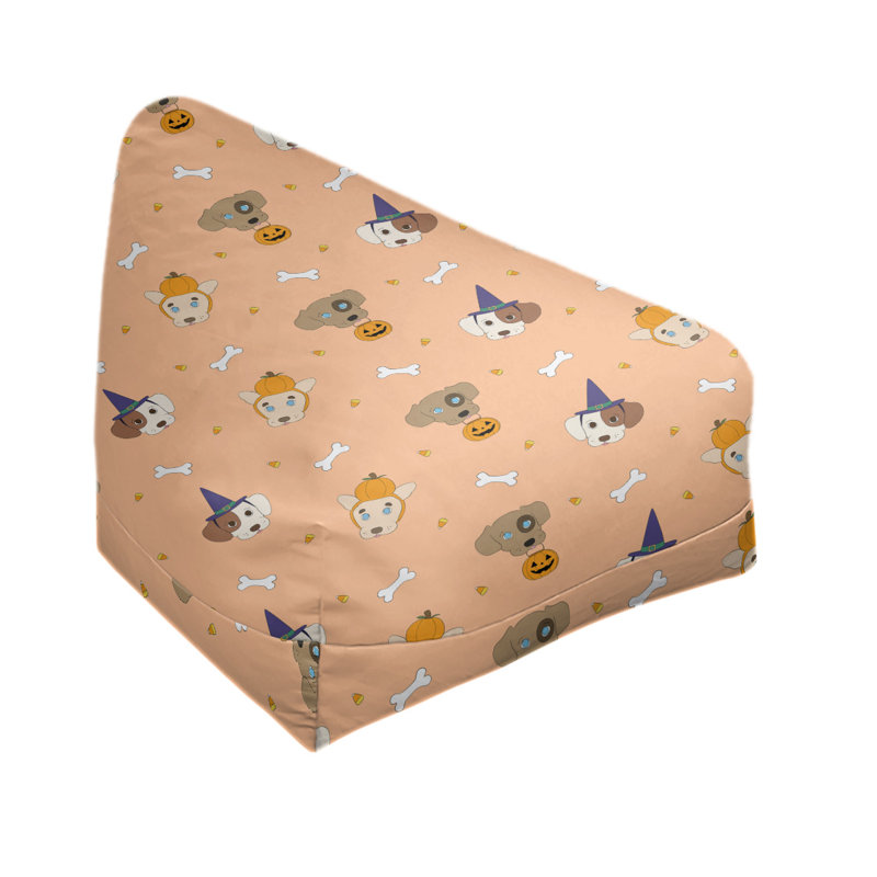 Fauteuil à billes et méridienne standard, Multi orange, H 25 po x l 27 po x P 30 po