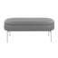 Banc de rangement contemporain en métal chromé et similicuir-96502270