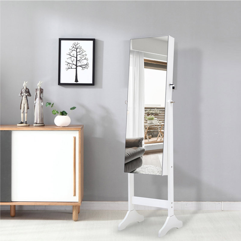 Elrod 15.8'' Wide Jewelry Armoire, Manufactured Wood, White