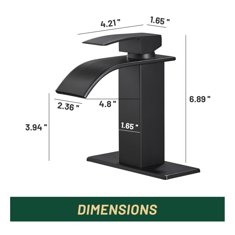 Deck Single-handle Bathroom Faucet, Matte Black
