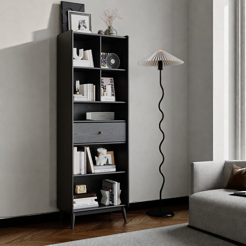 Bibliothèque légère de style moderne et luxueux, (6 tablettes) H 74,80 po x l 31,50 po x P 13,78 po