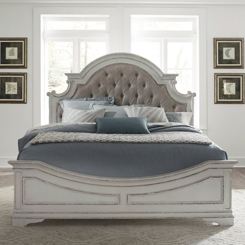 Colchester Upholstered Standard Bed, King, Off White