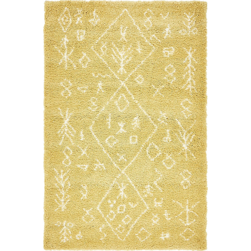 Paquette Geometric Shag Area Rug, Rectangle 152 x 244cm