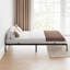 Structure de lit en métal - plateforme robuste de 14 pouces avec lattes en acier robuste - Design minimaliste moderne - Rangement spacieux sous le lit - Sans bruit - Sans boîte Vernal nécessaire - Assemblage facile-1240223702