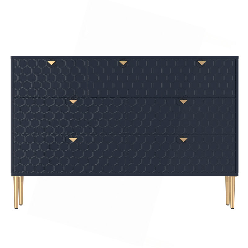 Armoire d'appoint avec 7 tiroirs Modern, Navy Blue
