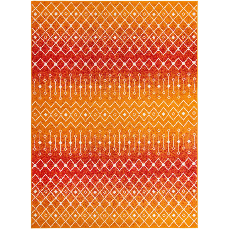 Abstract Indoor Rug, Rectangle 10'8" x 14'