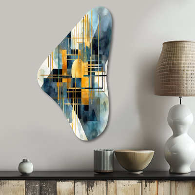 Chloee - Abstract Shapes Irregular Shape Metal Wall Art, Modern Asymmetrical Metal Art Print