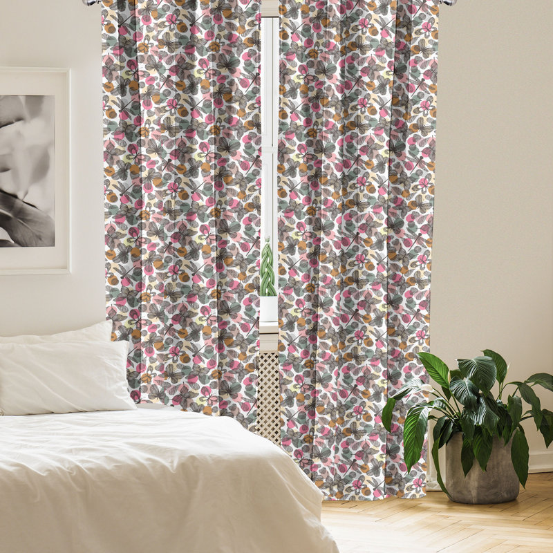 Rideaux 4 panneaux East Urban Home, L 56 po x L 63 po