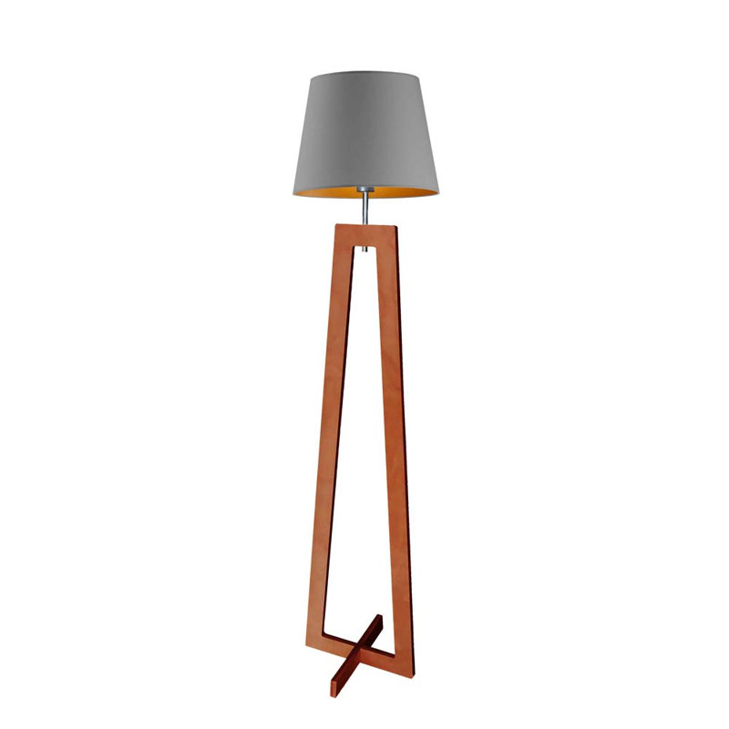 Pip 160 H cm Floor Lamp, Dark Grey/Gold Inside, Grey
