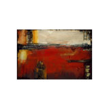 Composition In Crimson Print by Liz Jardine