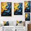L'Ukraine Dreamscapes abstrait bleu et jaune - peinture abstraite, impressions d'art mural-493957157-284112285