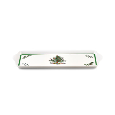 Pimpernel Christmas Tree Melamine Sandwich Tray 15X6.5"