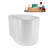 48" Streamline Soaking Freestanding Tub and Tray With Internal Drain-102290899