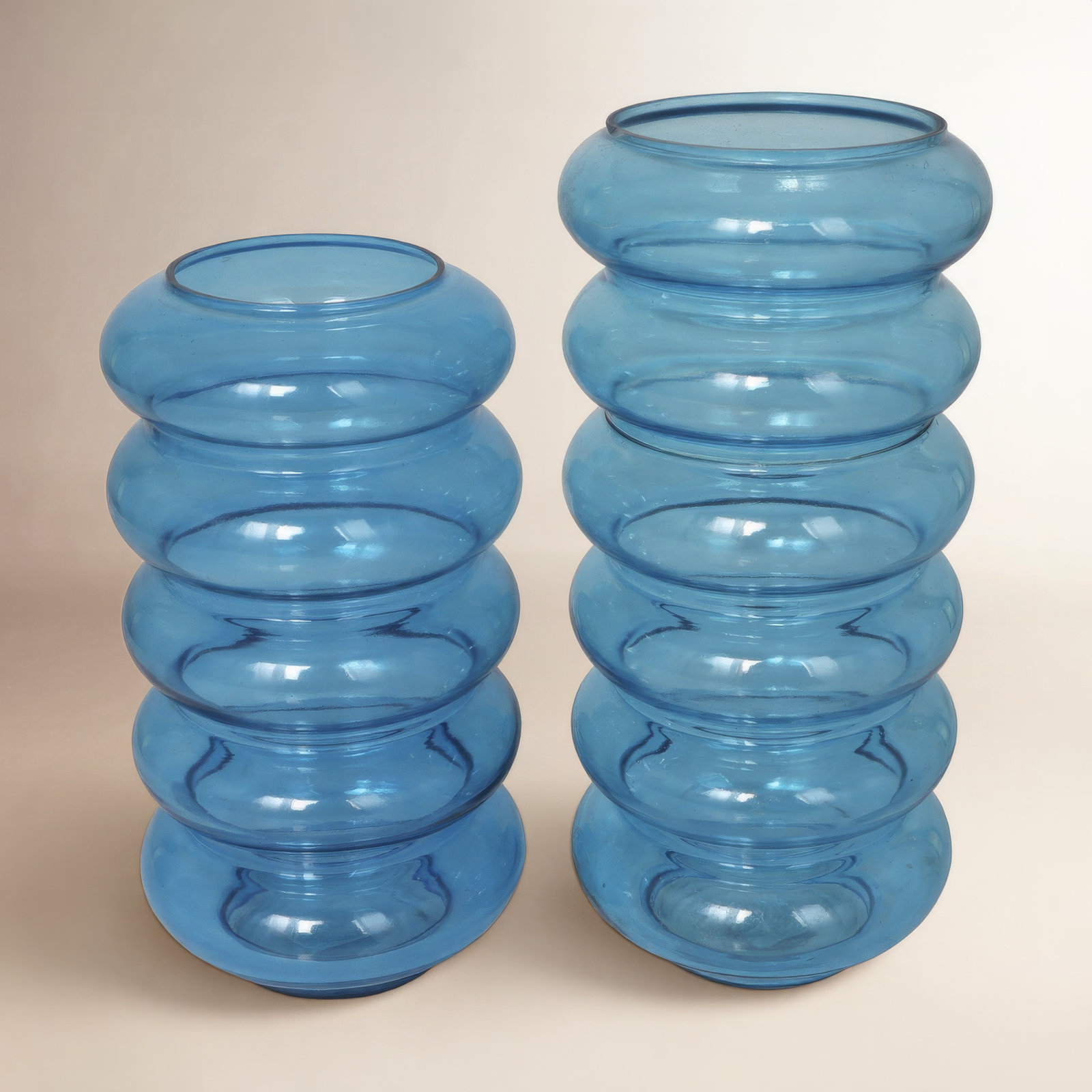 Glass Table Vase, Blue