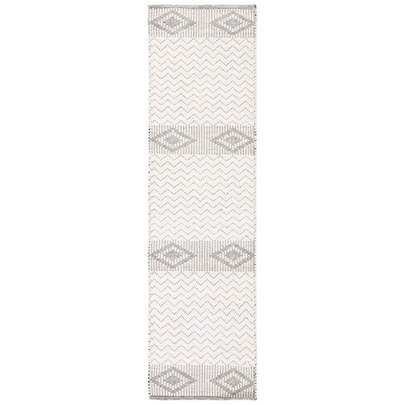 Janequa Hand Woven Wool Geometric Rug, Runner 2'3" x 8'