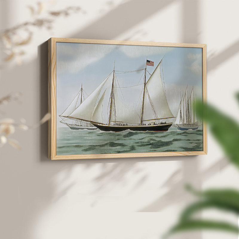 Série nautique - CXLV - Impression encadrée - Restickable, Naturel, H 11 po x l 14 po