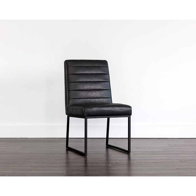 Spyros Upholstered Dining Chair, Black