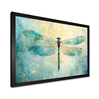 «Emerald Dragonfly Iridescent Wings I», reproduction sur toile