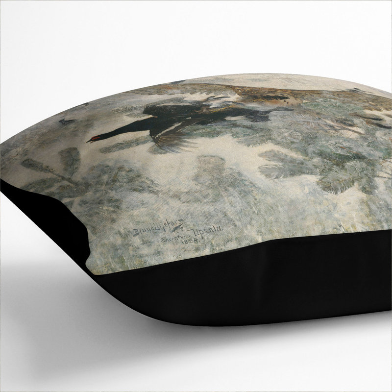 Square Cushion, Black, 55cm H x 55cm W x 20cm D