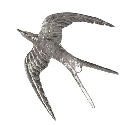 Set Of Three Nickel Birds In Flight