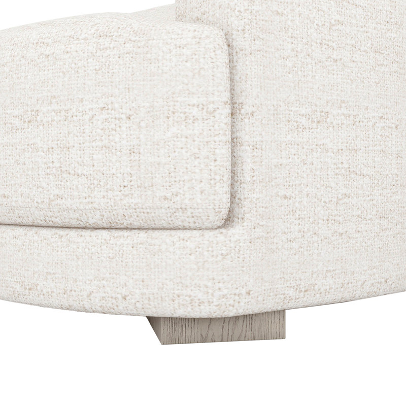 Canapé modulaire 4 pièces Taren, Beige crème, Accoudoir à droite (vu de face)