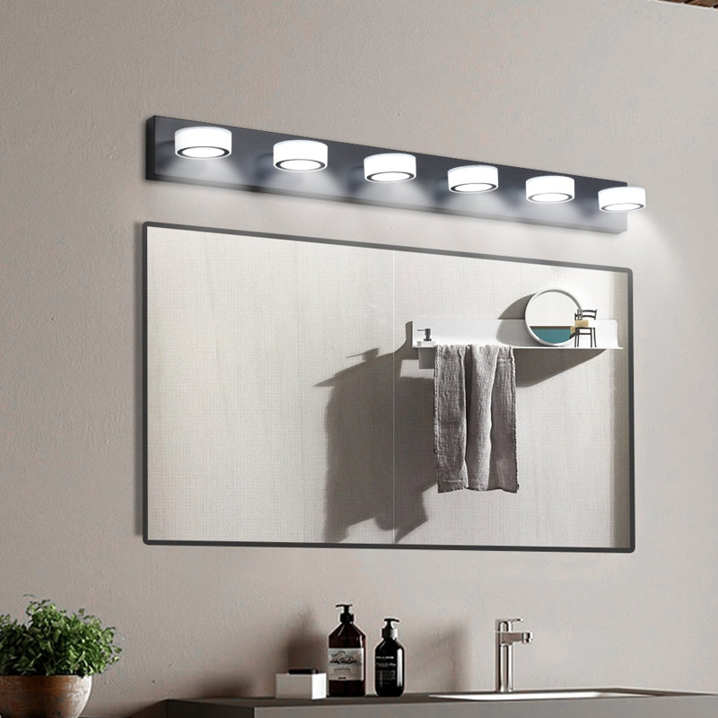 Led Over Mirror Vanity Lights Fixtures - Black 6-, Dimmable, Rotatable, Save Energy, Easy To Assemble 6- Dimmable Bath Wall Fixtures, Led, Rotatable Design, Energy Saving, Simple Install And Mount