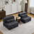 Tissu gris foncé